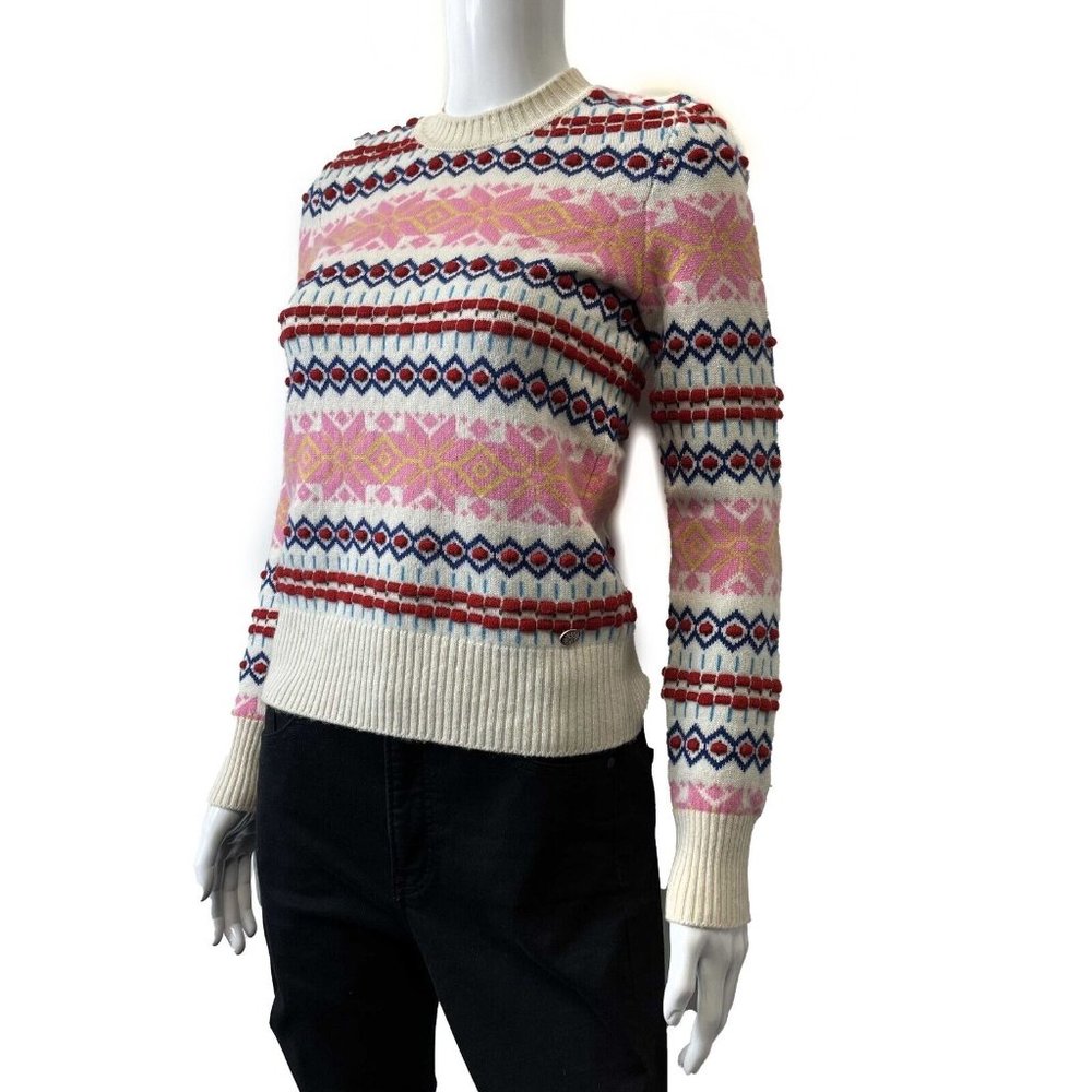 CHANEL - Paris-Salzburg Multicolor Cashmere Jumper - CC Buttons - 34 / US 2 - Picture 4 of 14